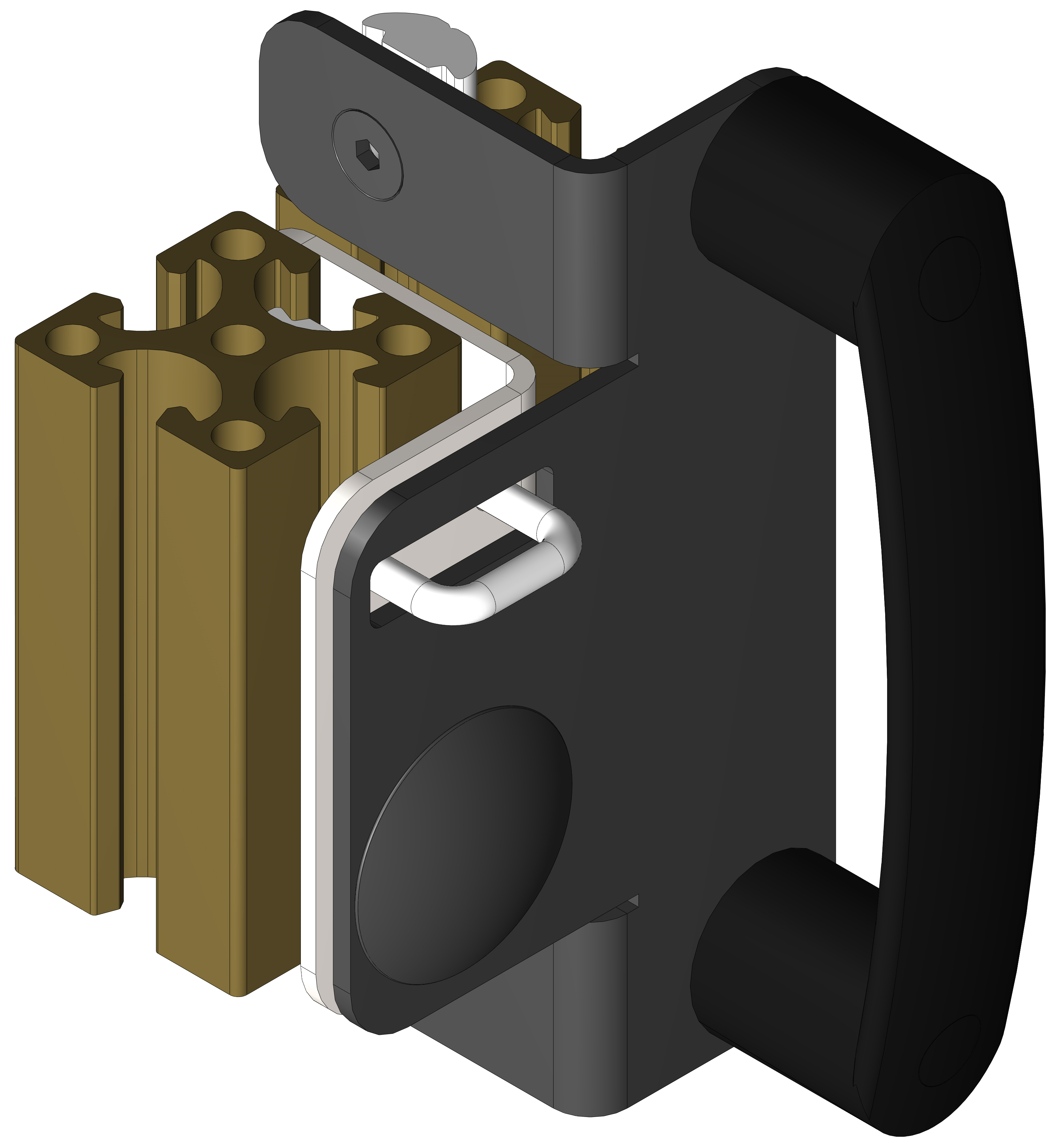 406 HD Locking Door Catch Strike Plate Kit